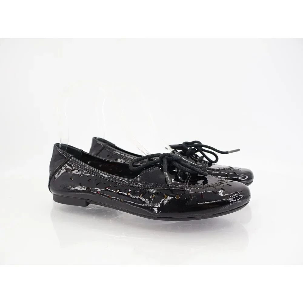 Born Verna Women's Loafer Size 6 Black Patent Leather Flat Comfy Slip On Shoes